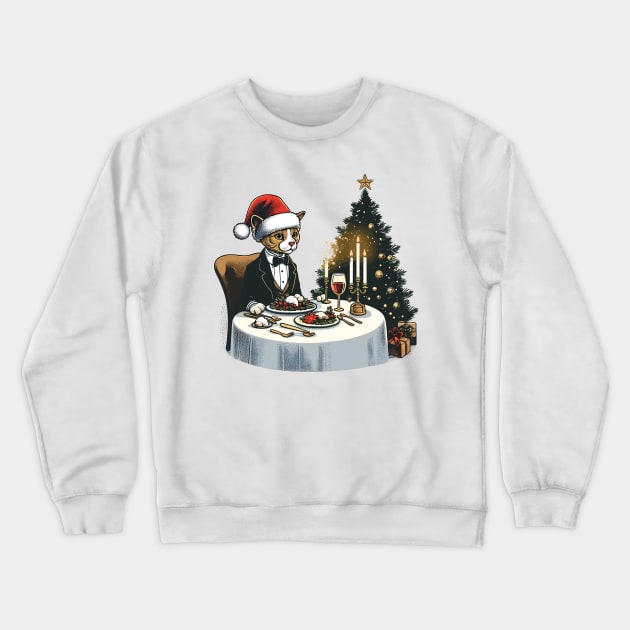 Devon Rex Cat Christmas Crewneck Sweatshirt by Graceful Designs